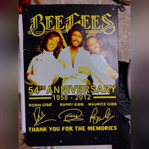 🎈Beegees🎈BUY 1 GET 1 FREE🎈54th Anniversary Signed Metal Sign